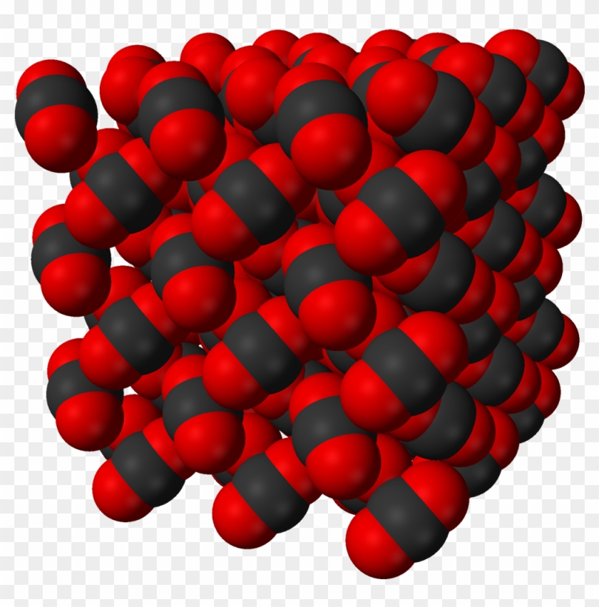 619px Carbon Dioxide Crystal 3d Vdw - Molecules In Dry Ice Clipart