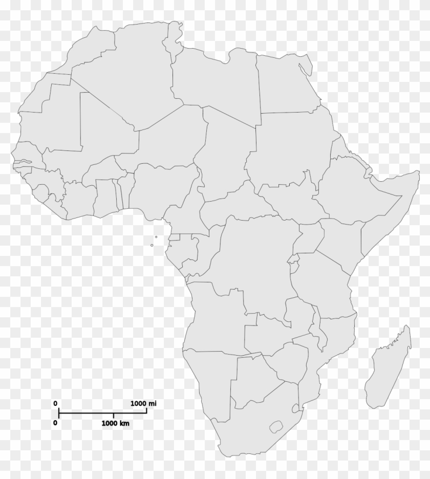 File - Blank Map-africa - Svg - Blank Africa Map Png Clipart #1808317