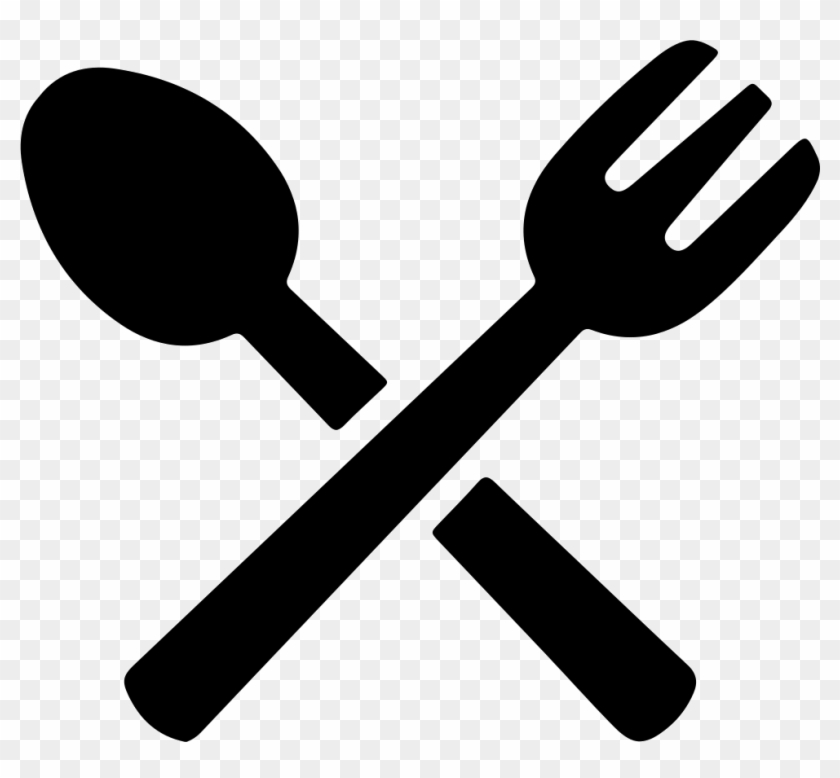 Food Png Black - Spoon And Fork Vector Png Clipart #1808946