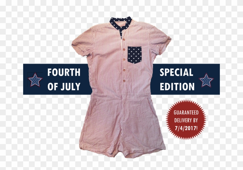 Wear A Male Romper , Such As What You See Below, Which - 4th Of July Male Romper Clipart