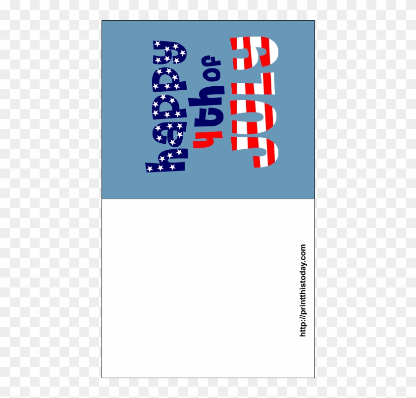 Happy 4th Of July Card - 4th Of July Printable Card Clipart #1809467