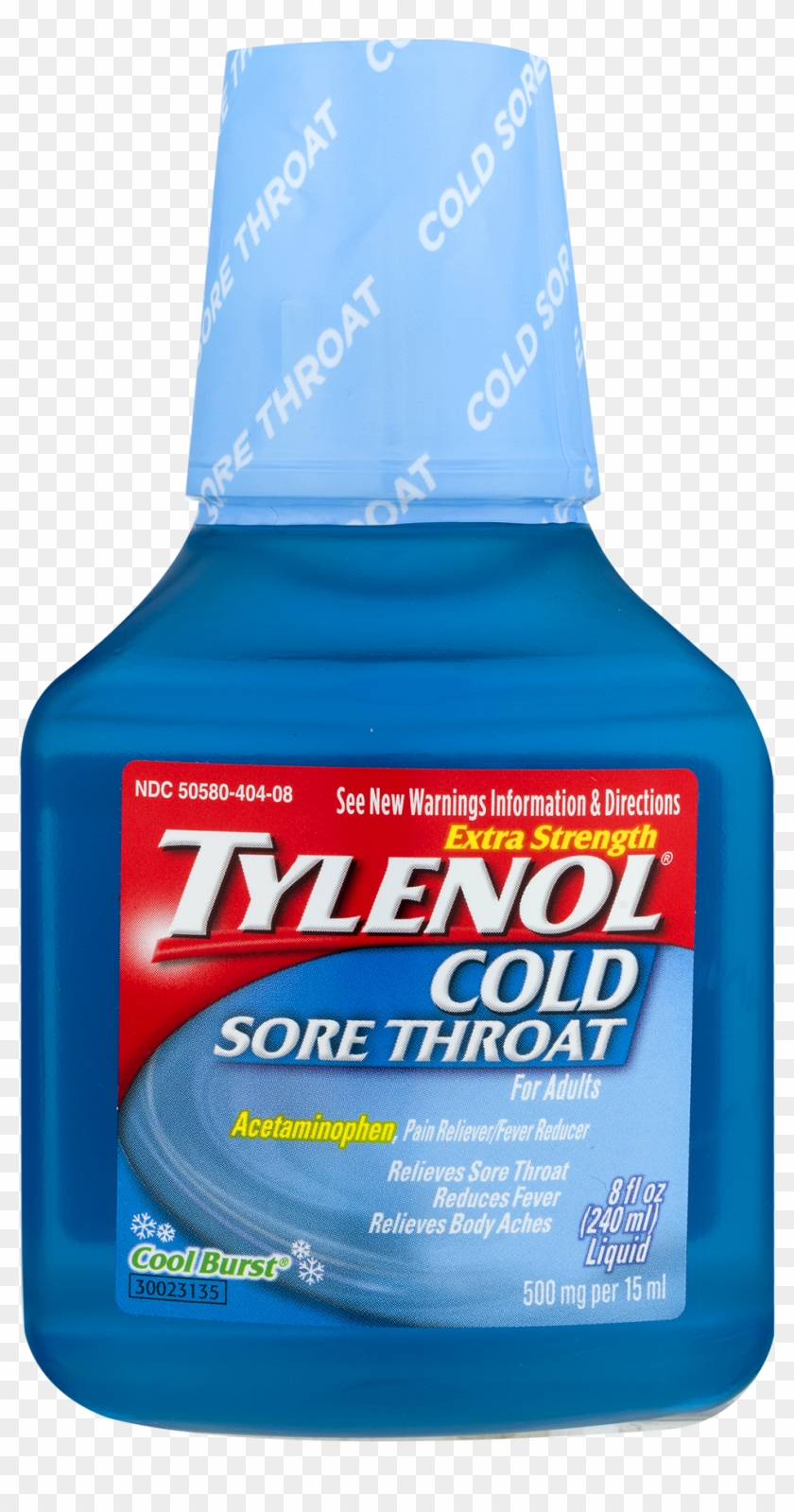 Tylenol Cold Sore Throat Liquid Daytime Cool Burst Clipart #1809934