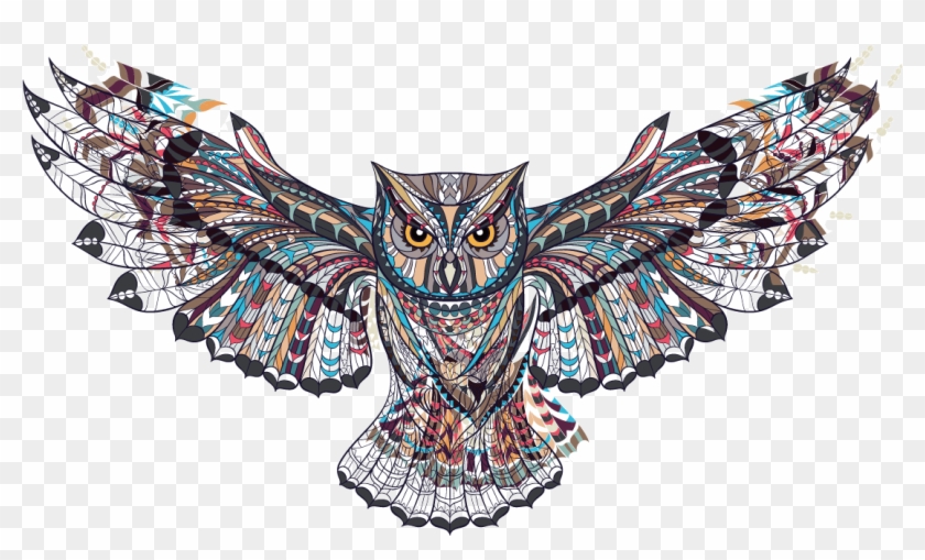 Owl Room Cute Wall Sticker Tattoo Decal Clipart - Owl Tattoo Png Transparent Png #1810111