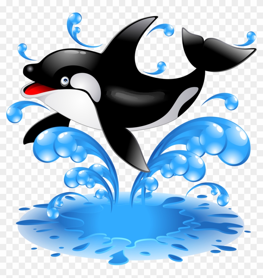 Whale Jumping Clipart - Png Download #1811401