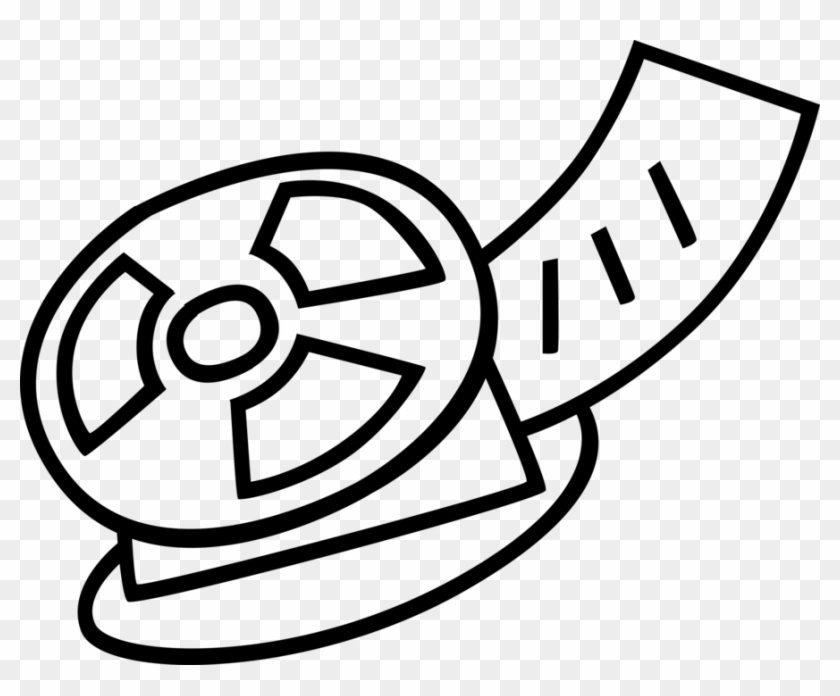 Vector Illustration Of Filmmaking And Video Production - Line Art Clipart