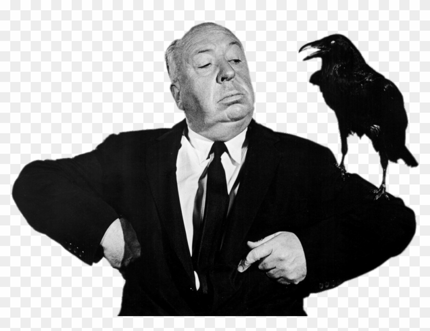 Alfred Hitchcock Posing With Crow On His Arm - Alfred Hitchcock Png Clipart #1811773