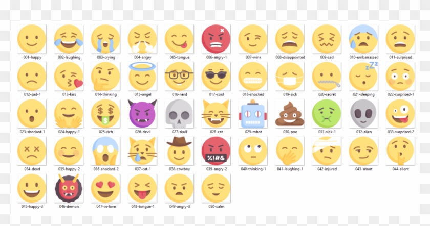 Emoji Motifs Collection Name Labels - Smiley Clipart