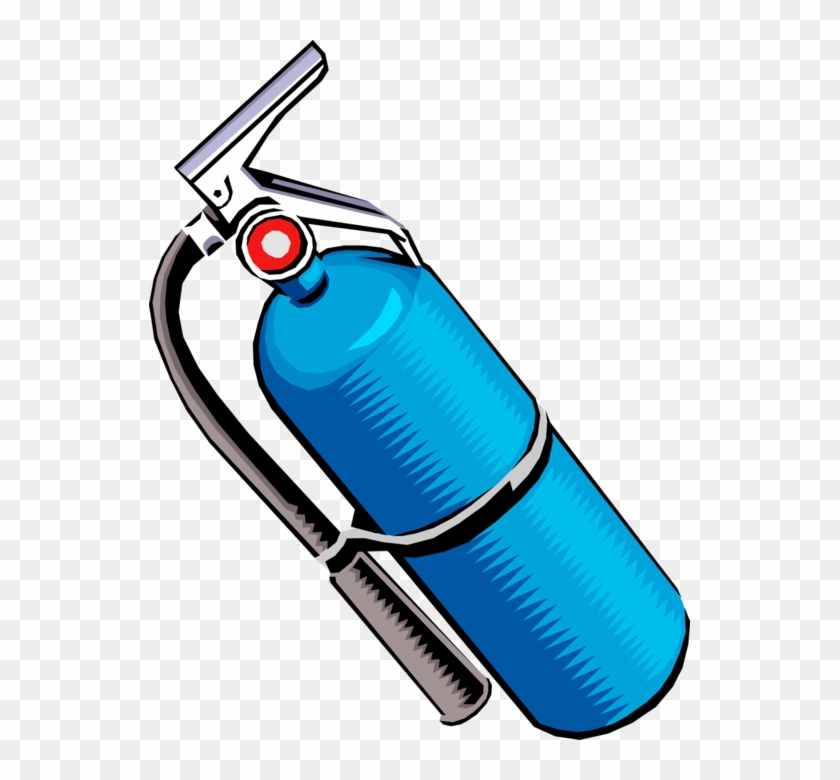 Vector Illustration Of Handheld Cylindrical Blue Fire Clipart