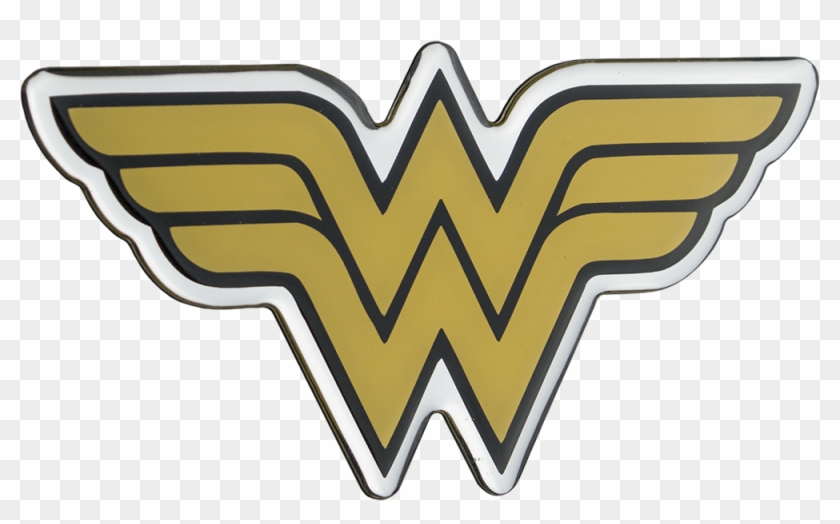 Wonder Woman Classic Yellow Logo Lensed Emblem - Dc Comics Wonder Woman Logo Clipart