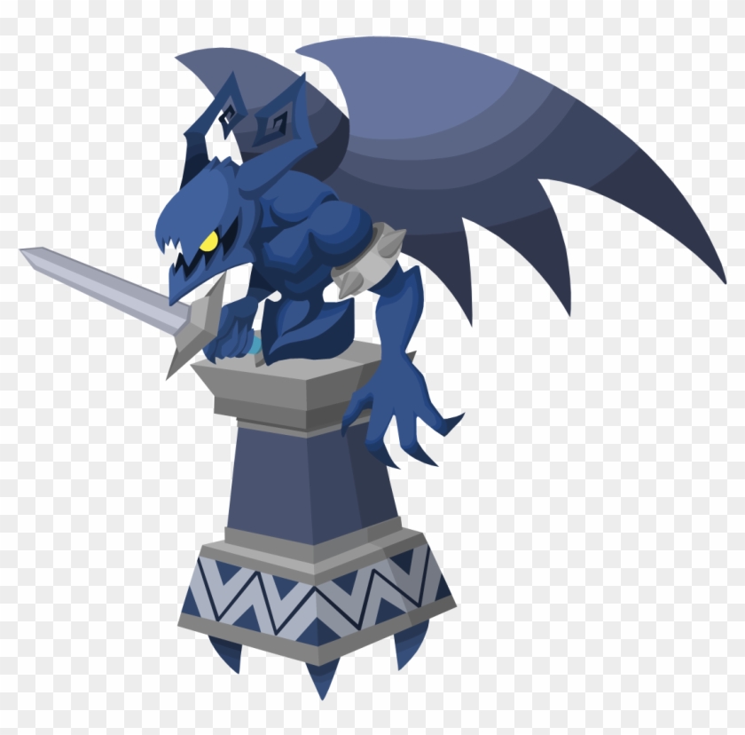 Khx Gargoyle Knight - Kingdom Hearts Statue Heartless Clipart