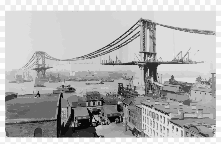 This Free Icons Png Design Of Manhattan Bridge Construction Clipart #1814800