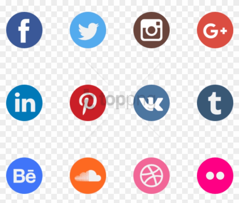 Free Png Download Watercolour Social Media Icons Png - Transparent Background Social Media Icons Png Clipart #1815118
