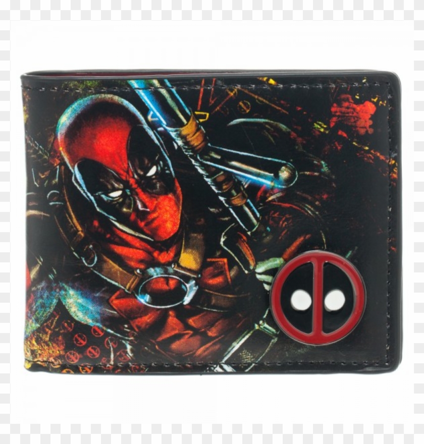 Marvel Deadpool Wallet With Metal Emblem - Billeteras De Marvel Clipart