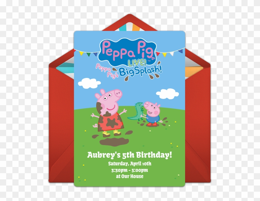 650 X 650 3 - Peppa Pig Birthday Invite Clipart #1815695