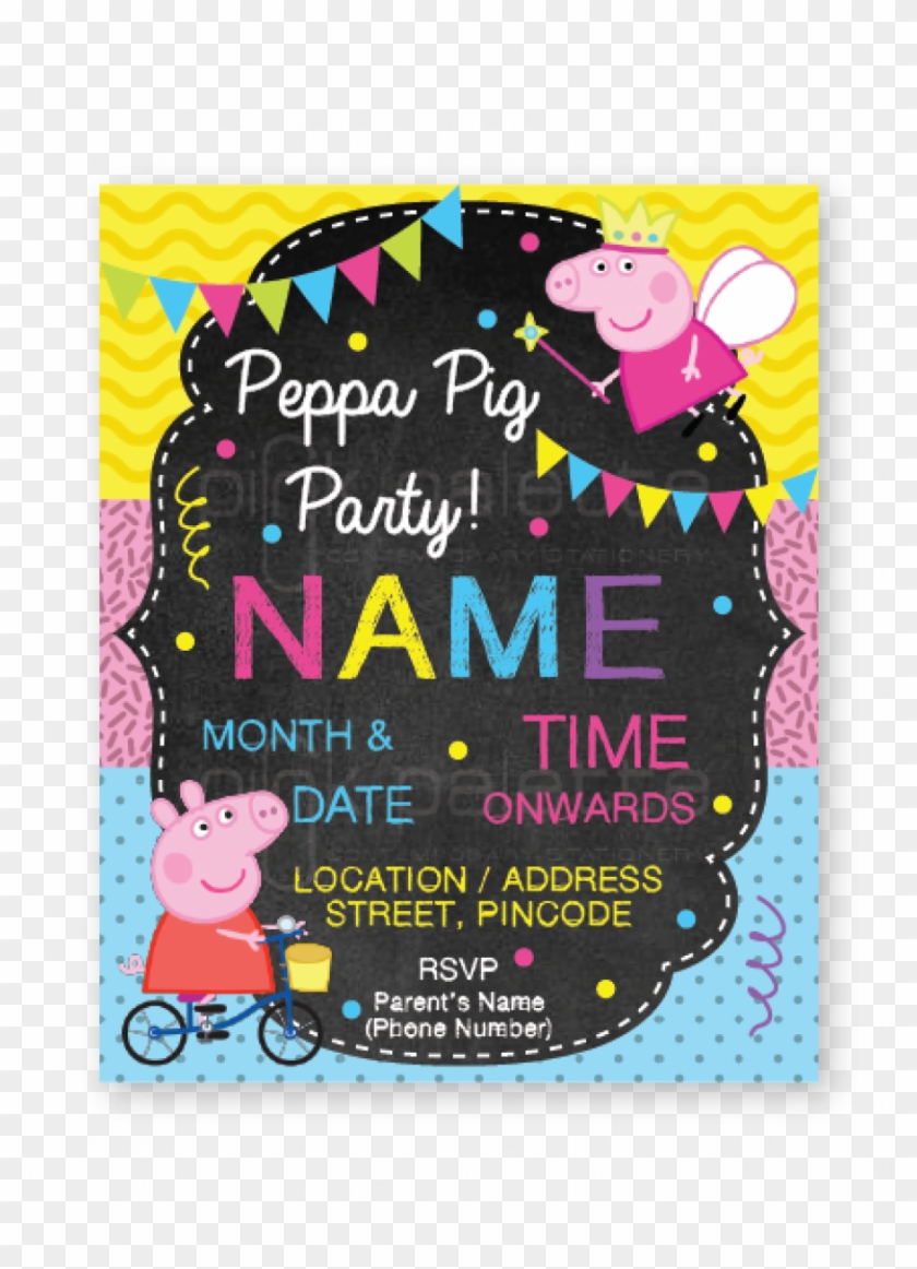 Peppa Pig Birthday E-invite - Greeting Card Clipart #1815749