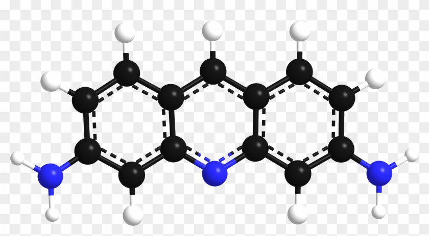 Proflavine 3d Model - 3d Structure Chemistry Model Png Clipart