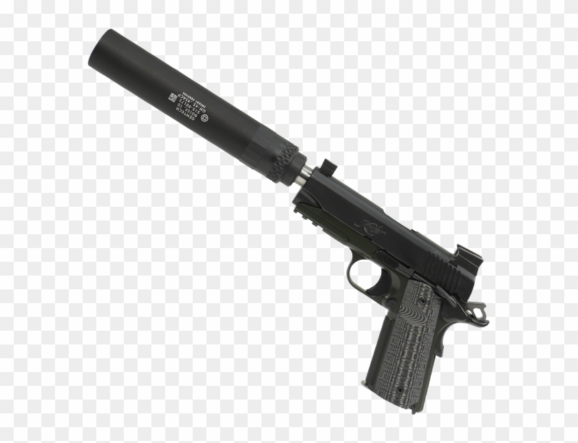 Picture Of Gemtech Kimber Soc 45 Acp Pistol - Firearm Clipart #1816826