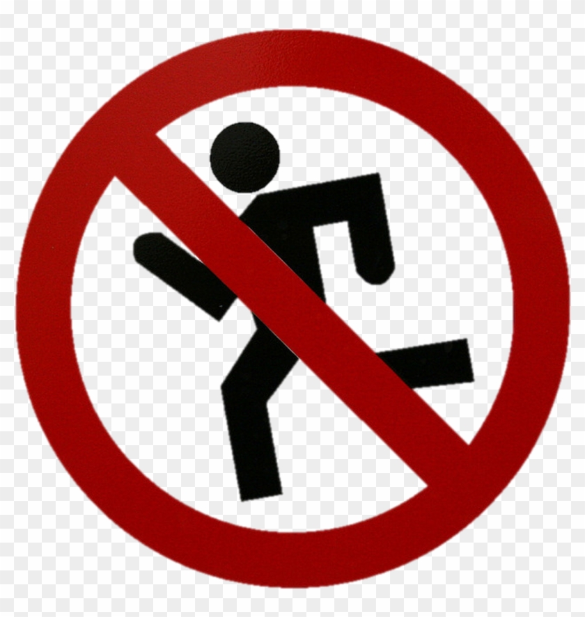 No Running Sign Png - Don T Run On Roads Clipart