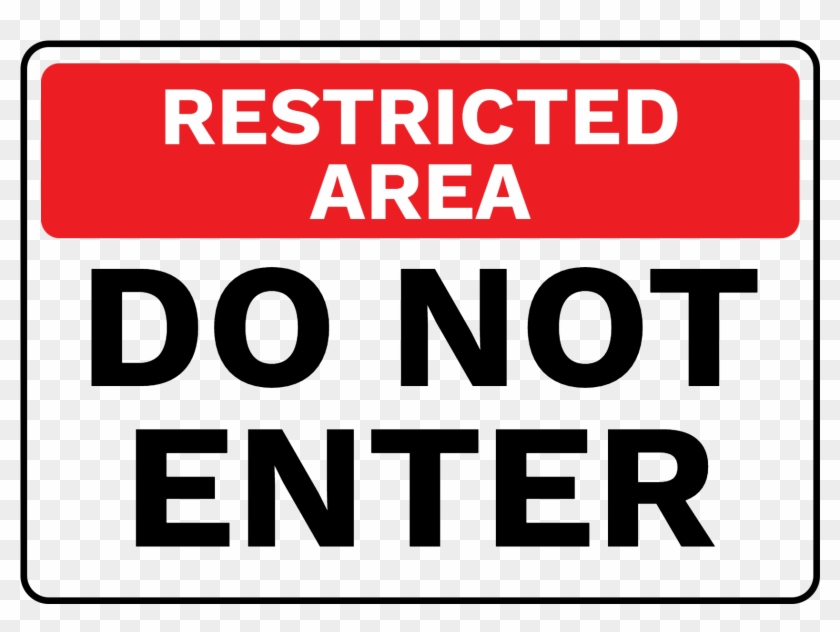 Restricted Area Do Not Enter Sign Australia - Hospitality Signs Clipart