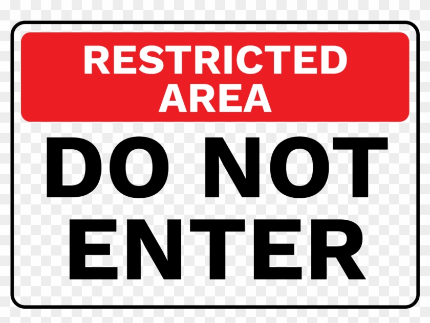Restricted Area Do Not Enter Sign Australia - Hospitality Signs Clipart #1817574