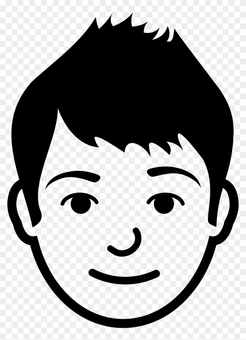 Clip Library Collection Of Brother - Clipart Of A Brother Face Black N White - Png Download