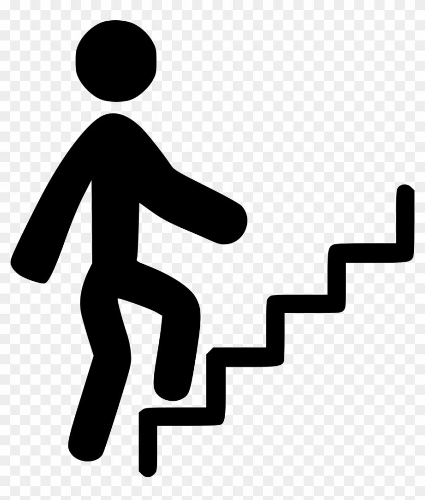 Person Climbing Svg Icon - People Who Climb Two Steps At A Time Meme Clipart #1818362