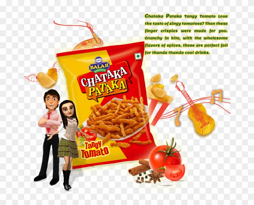 Chataka Pataka Tangy Tomato - Balaji Wafers Clipart #1819006