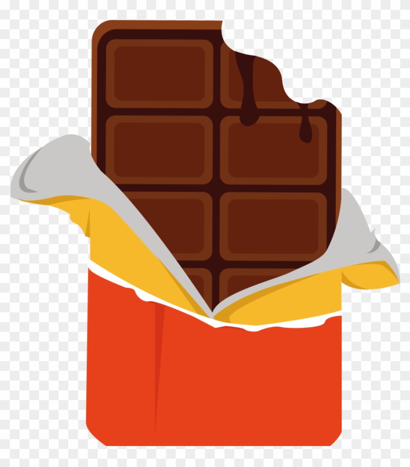 Chocolate Bar White Chocolate Chocolate Brownie - Cartoon Chocolate Bar Clipart #1819065