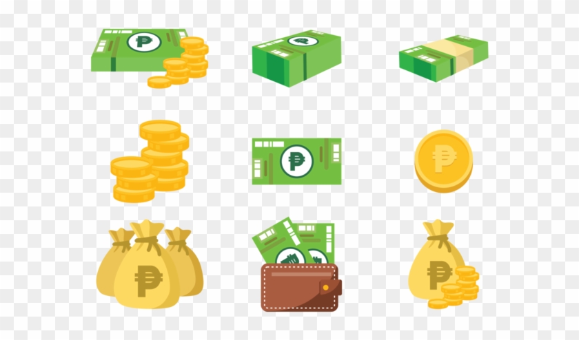 Peso Mexican Money Icons Vector - Money Icon Peso Clipart