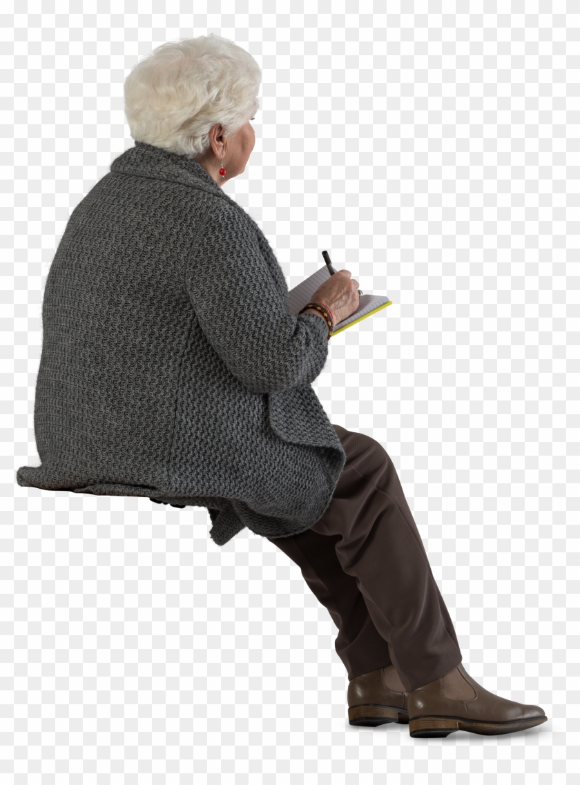 Pin By Jingwen Wu On People - Sitting Senior People Png Clipart