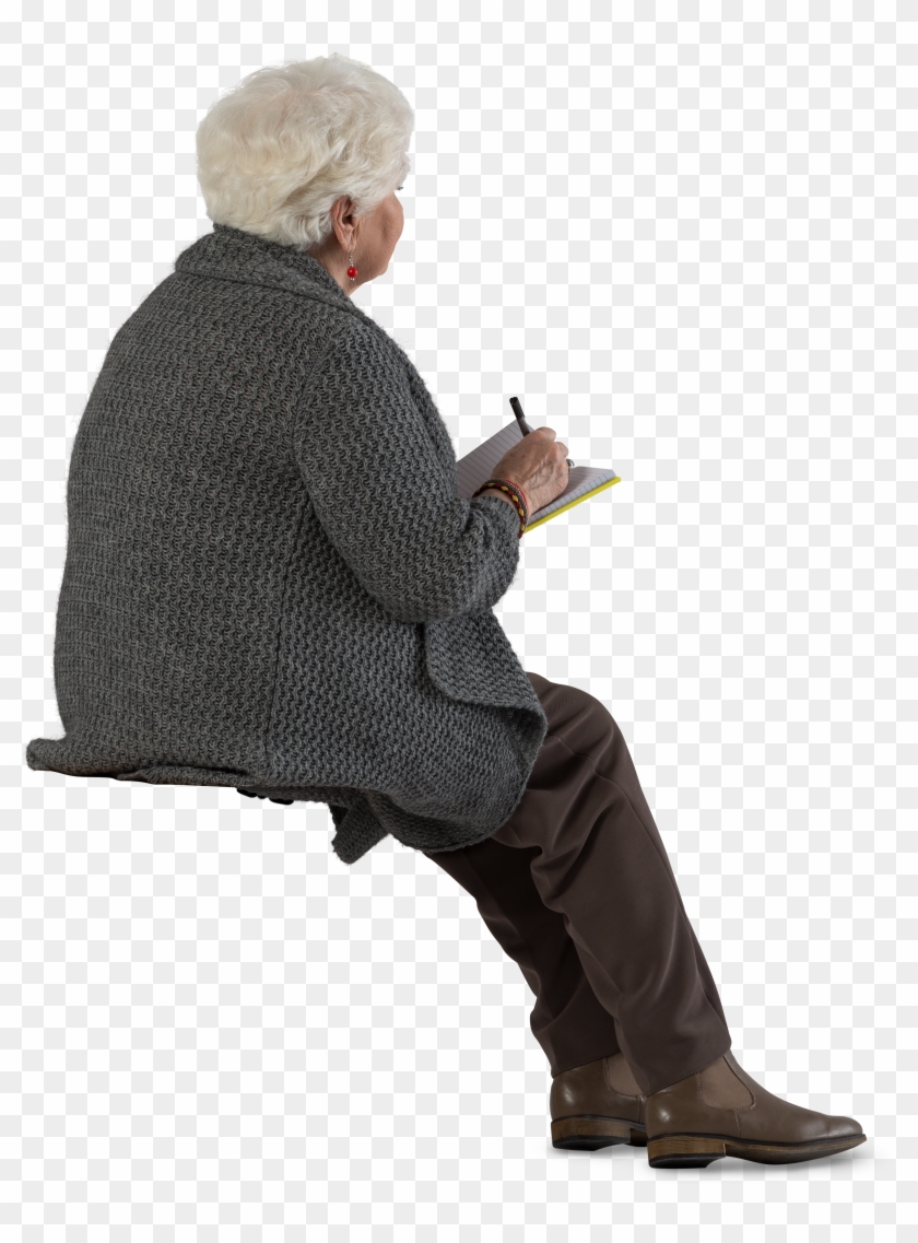 Pin By Jingwen Wu On People - Sitting Senior People Png Clipart #1820489
