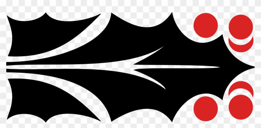 Common Holly Mistletoe Christmas Computer Icons - Grafiki Czarno Białe Ostrokrzew Clipart #1821136