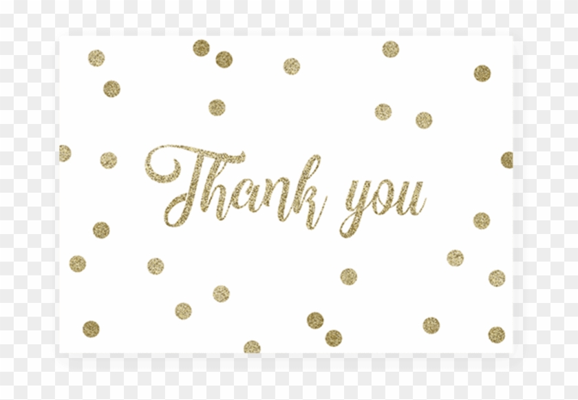 Gold Baby Shower Thank You Card Printable By Littlesizzle - Polka Dot Clipart