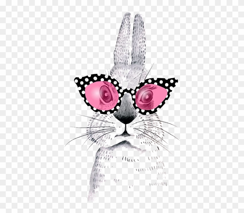 March Holland Hare Cartoon Lop Rabbit Easter Clipart - Dessin Lapin Avec Lunettes - Png Download #1821335