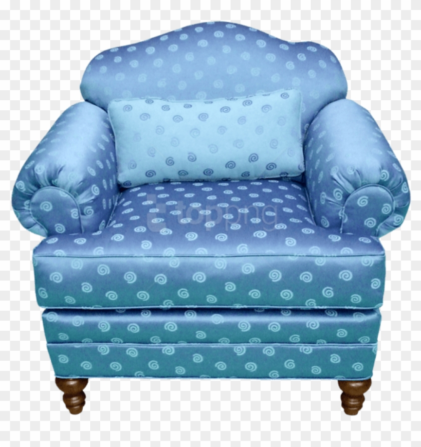 Free Png Download Transparent Blue Arm Chair Clipart - Soft Chair Clipart