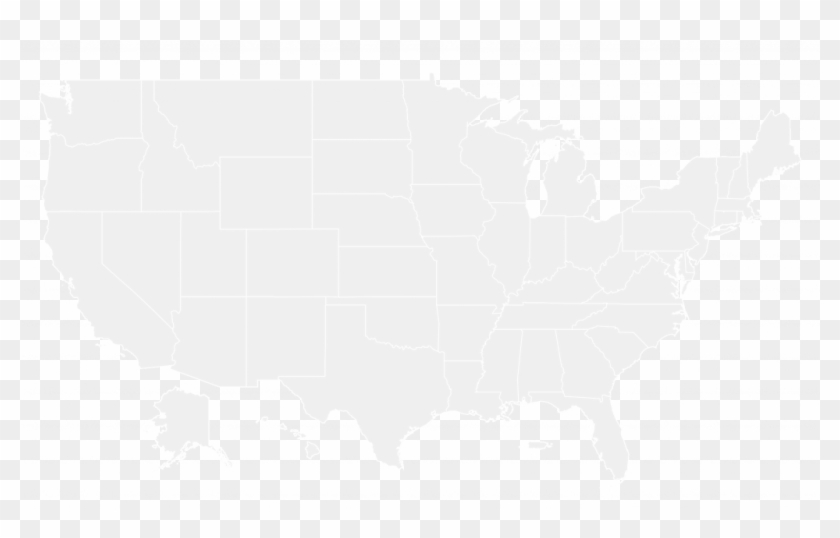 Us Map Clipart Transpatent Map Data - Us Map White Png Transparent Png #1821549