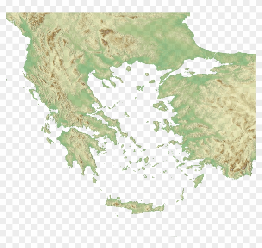 Physical Maps Of Greece - Ancient Greece Map Transparent Clipart