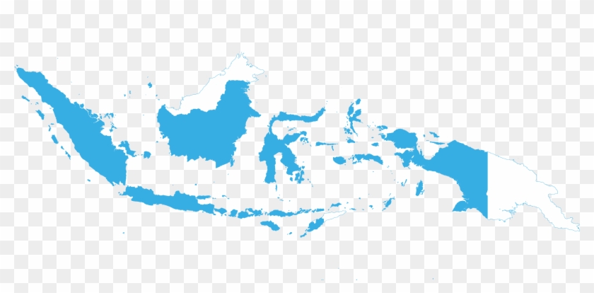Png Peta Indonesia - Indonesia Map Blue Png Clipart #1821628