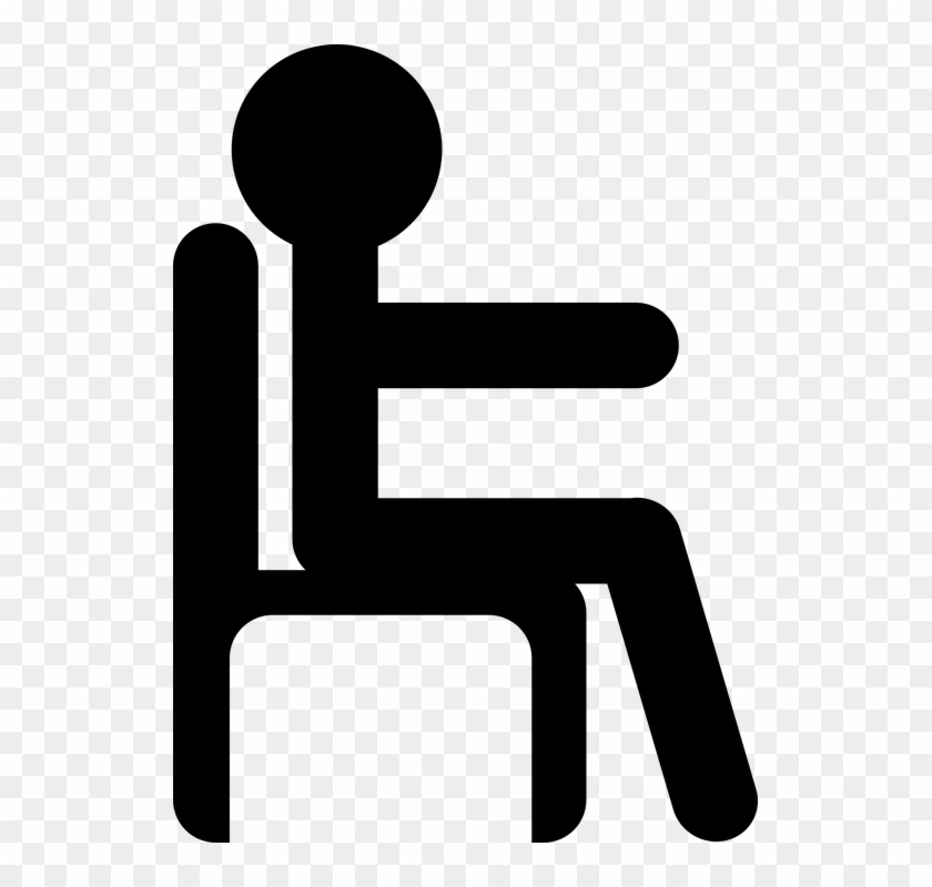 Stick Figure Sitting Png - Stick Figure In Chair Clipart #1822479