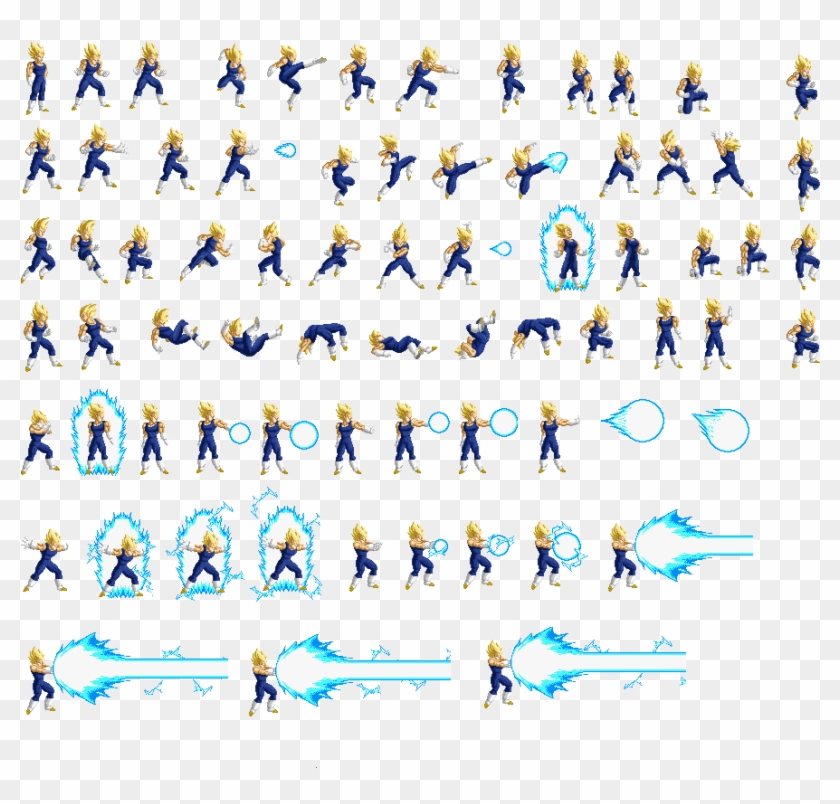 Vegeta Sprites Photo - Vegeta Sprite Sheet Clipart
