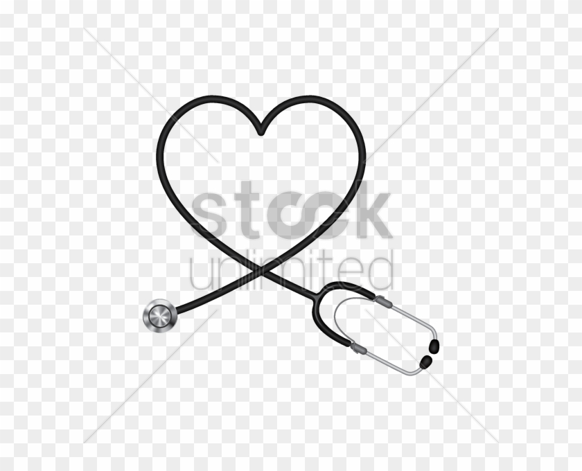 Bandaid Clipart Stethoscope - Heart Shaped Stethoscope Vector - Png Download