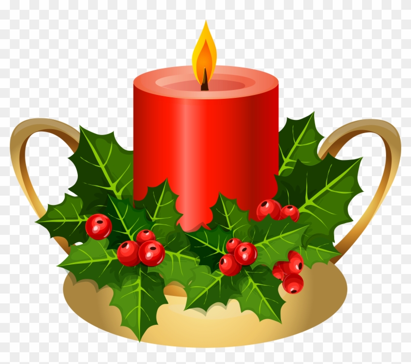 Christmas Candle Png Clip Art Image Transparent Png #1824692