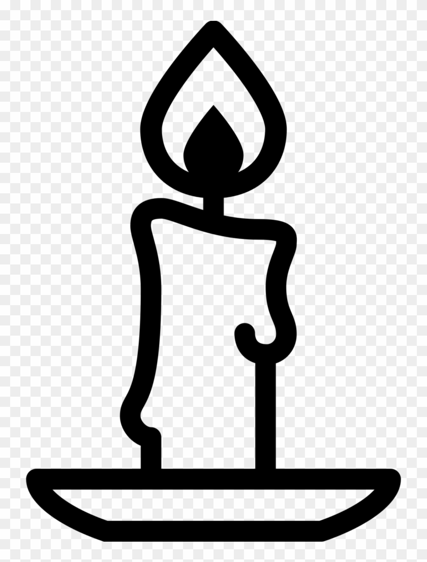 Png File Svg - Candle Black And White Png Clipart #1824847