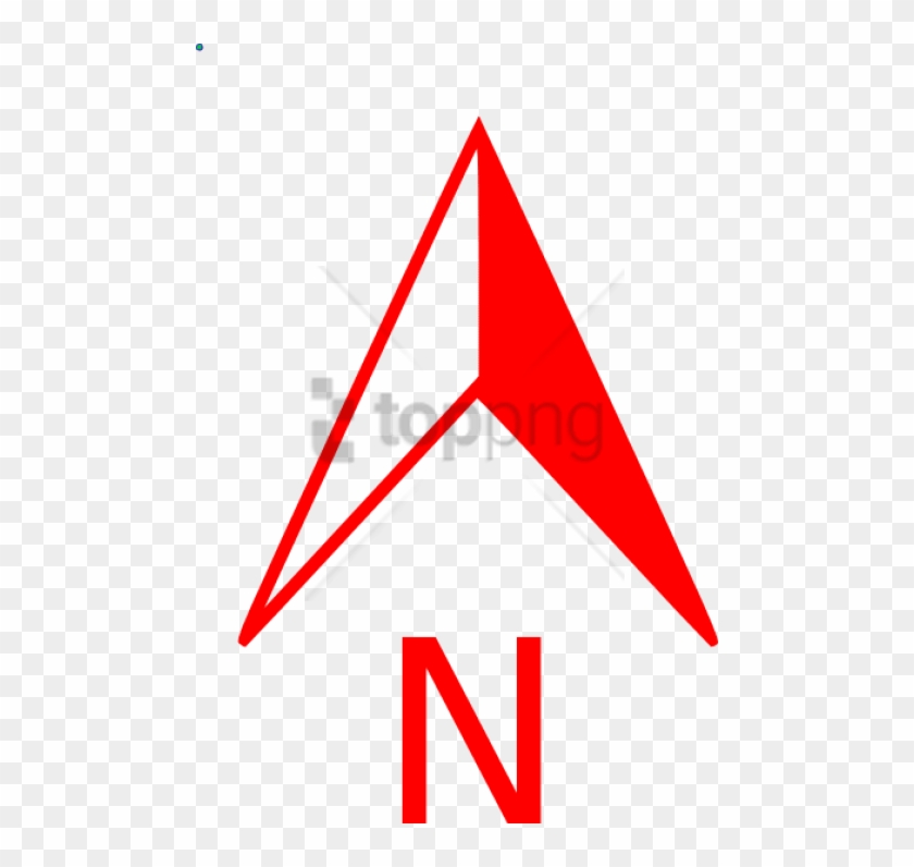 Free Png North Arrow Transparent Png Image With Transparent - Red North Arrow Png Clipart #1825576