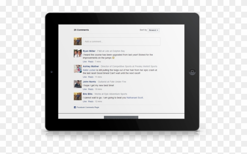 Fb Comments Ipad Med - Tablet Computer Clipart #1826269