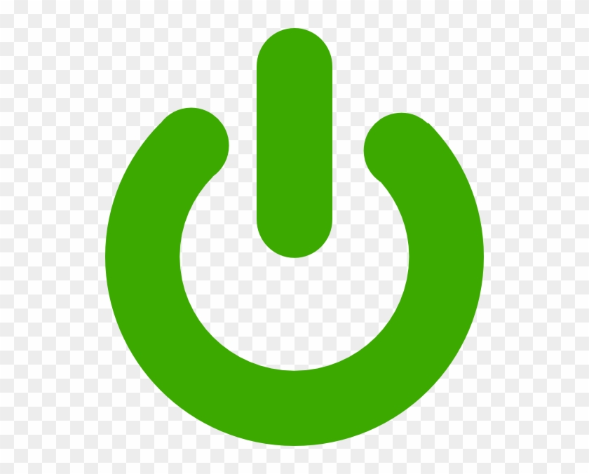Small - Green Power Button Png Clipart