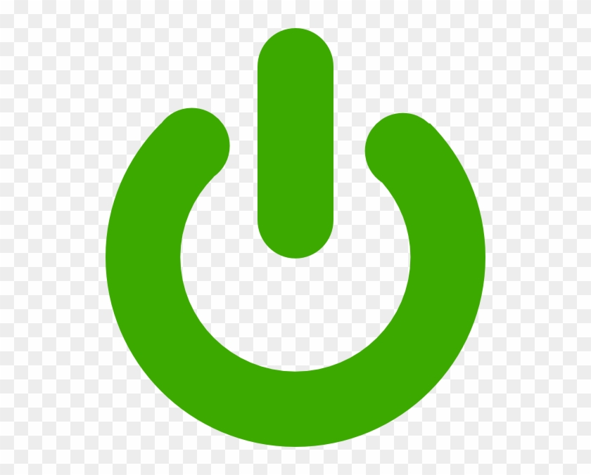 Small - Green Power Button Png Clipart #1827324