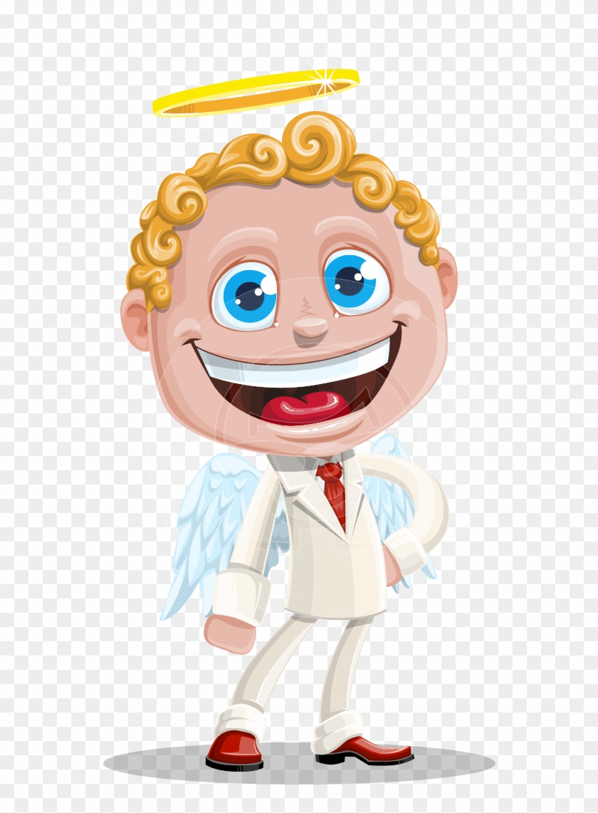 Picture Royalty Free Library Vector Character Angello - Vector Angel Cartoon Png Clipart #1827528