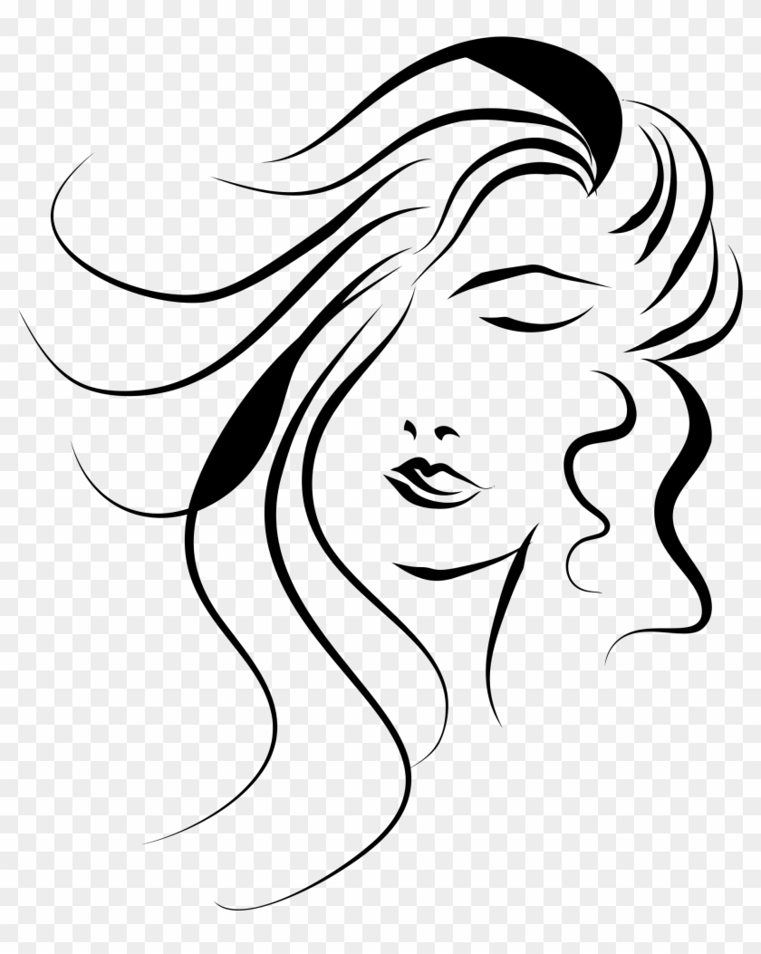 Big Image - Girl Face Vector Png Clipart #1827778