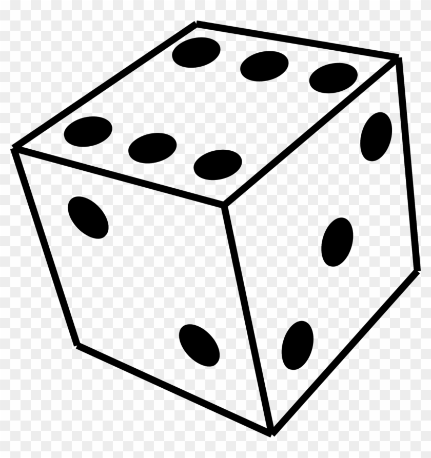 Drawn Dice One - Dice Drawing Clipart